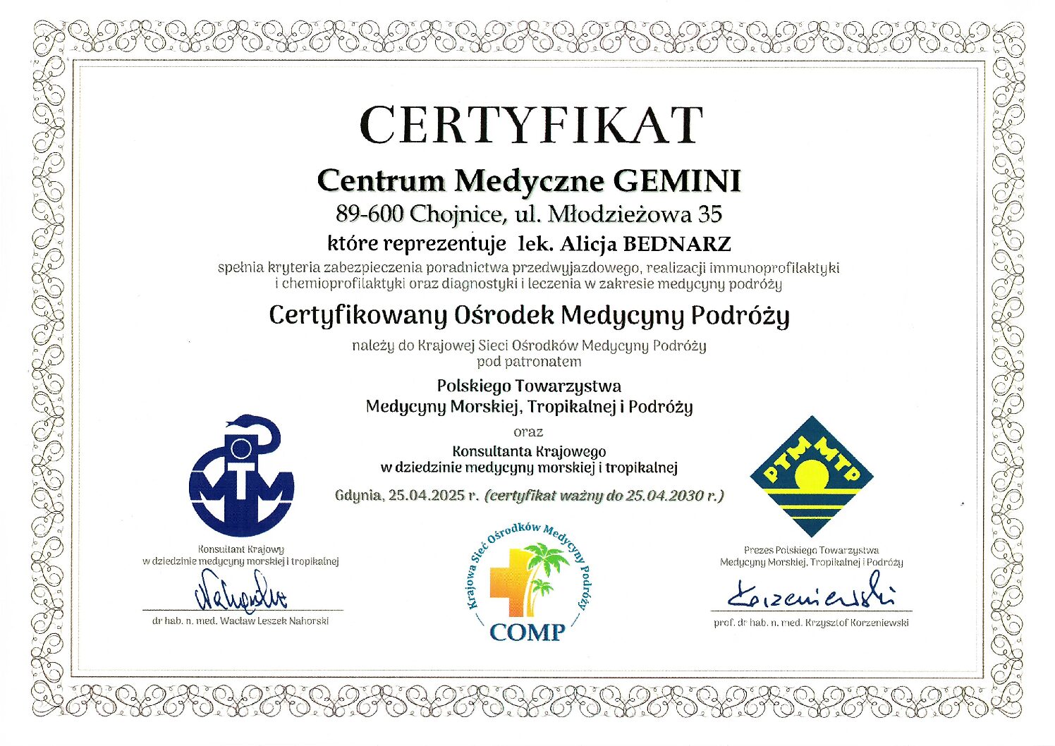 comp Certyfikat CMP